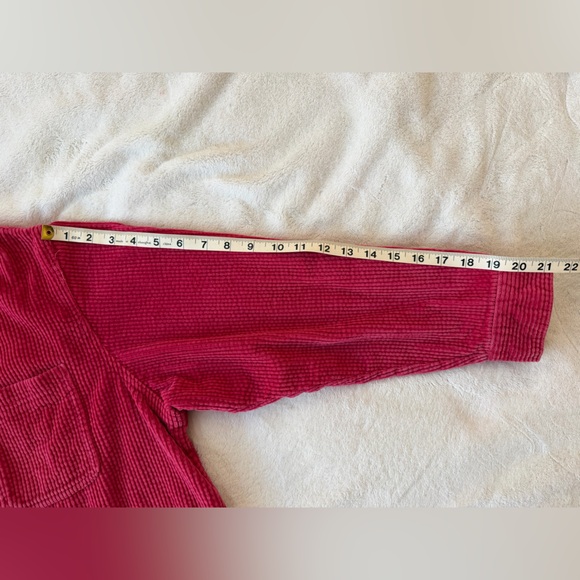 L.l Bean Pink Corduroy Button-Up Shirt - Picture 7 of 7